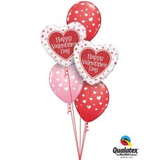 Bukiet 782 â€žHappy Valentine's Dayâ€ Hearts Abounding Qualatex #78535-2 85713-3